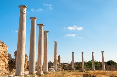 Antik salamis Harabeleri. Famagusta, Kıbrıs
