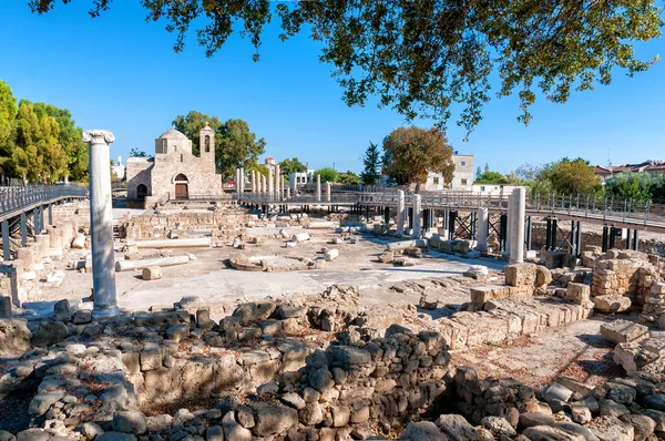 Panagia Chrysopolitissa kirken. Paphos, Cypern - Stock-foto