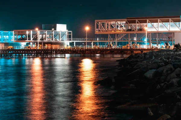 Der Alte Hafen Von Limassol Bei Nacht Zypern — Stockfoto