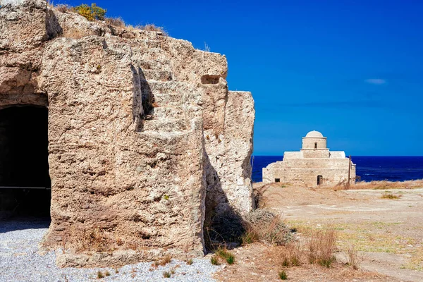 Ruinerna Evlalios Kyrka Norra Stranden Cypern Kyreniadistriktet Cypern — Stockfoto