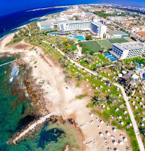 Vista Aérea Hoteles Zona Yeroskipou Paphos Chipre —  Fotos de Stock