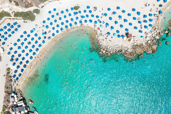 Відомі Пляжі Коннос Бей Мисі Греко Кіпр — стокове фото
