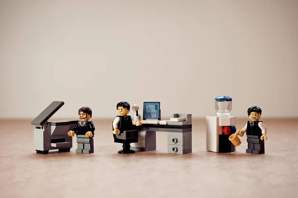 Colleagues Working Office Illustrative Editorial January 2022 — Stock Photo, Image