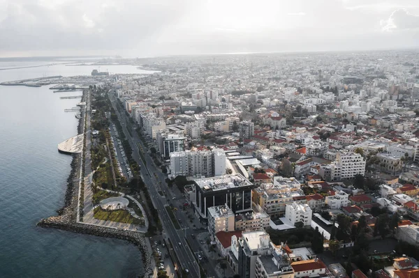 塞浦路斯利马索尔市的空中景观 — 图库照片