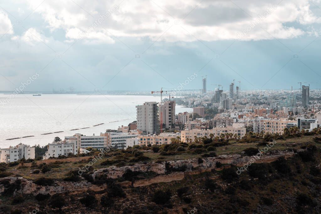 Limassol cityscape seen from Amathus hills