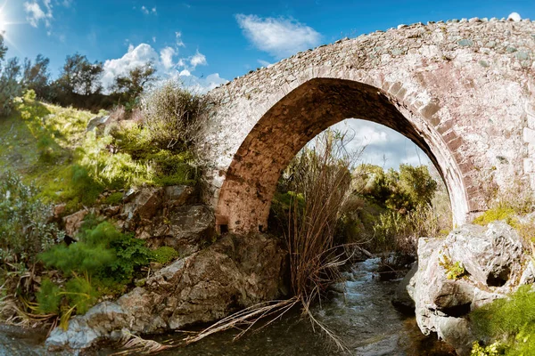 Středověký Benátský Kamenný Most Akapnou Limassolský Okres Kypr — Stock fotografie