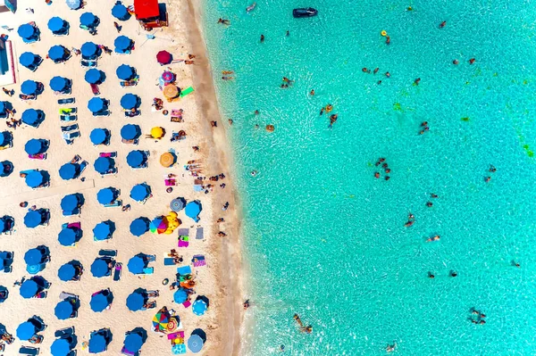 Vista Aérea Uma Praia Tropical — Fotografia de Stock