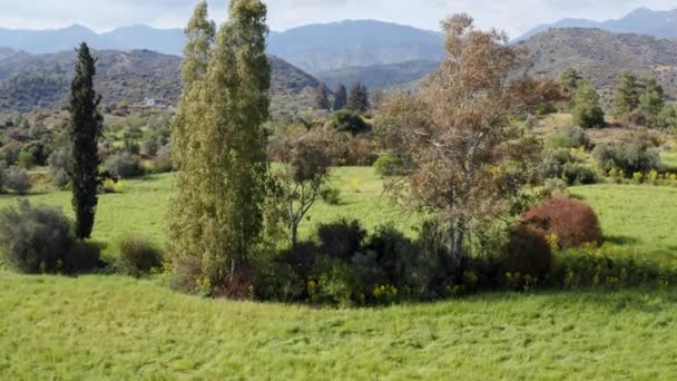 Voando Sobre Área Rural Perto Aldeia Akapnou Limassol District Chipre — Vídeo de Stock