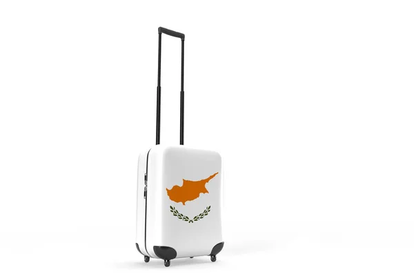 Resväska Med Flagga Cypern Resekoncept Återgivning — Stockfoto
