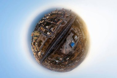 Kıbrıs Rum Kesimi 'nin Limasol kentindeki A1 Lefkoşe-Limasol otoyolu. Küresel Panorama