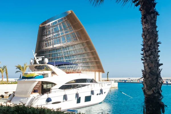 Luxury Yacht Moored Ayia Napa Marina Famagusta District Cyprus — Foto de Stock