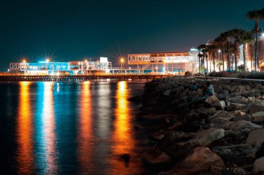 Gece Limasol Eski Limanı, Kıbrıs