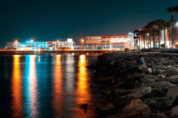 Limassol Old Port at night, Cyprus