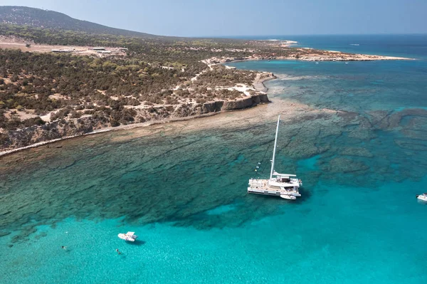 Vue Lagune Bleue Cap Greko Chypre — Photo