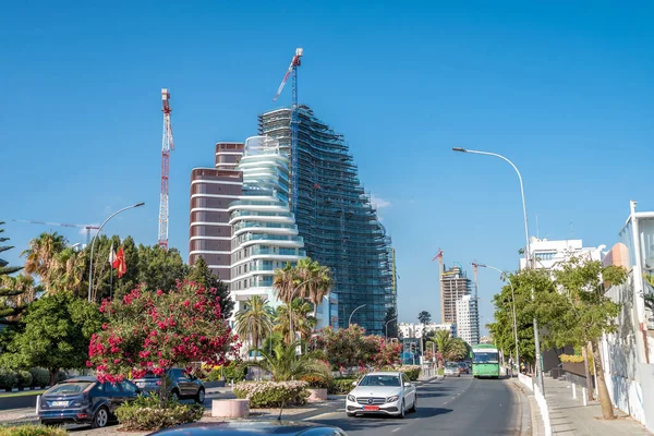 Limassol Cyprus Juli 2021 Bouwplaats Van Wooncomplex Limassol Del Mar — Stockfoto