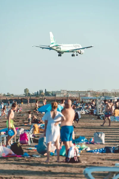 Larnaca Chypre Juillet 2022 Airbus A319 114 Cyprus Airways Atterrissant — Photo