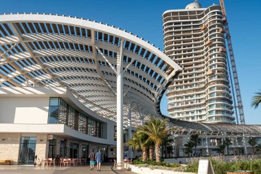 Ayia Napa, Kıbrıs - 24 Ekim 2022: Ayia Napa marinası manzarası