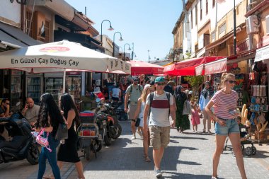 Lefkoşe, Kıbrıs - 24 Ekim 2022: Arasta Alışveriş Caddesi manzarası