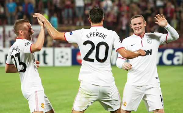 Van Persie, Cleverley et Rooney — Photo