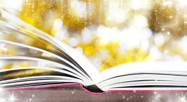 Christmas background with book — Stock Photo, Image