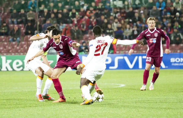 Eboue in CFR Cliuj-Napoca vs Galatasaray istambul footbal match — Stock Photo, Image