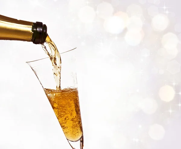 Celebrating with champagne — Stock Photo, Image