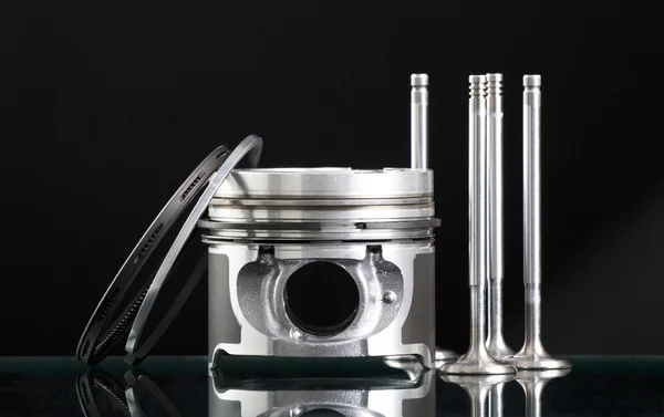 Pistons on black background — Stock Photo, Image