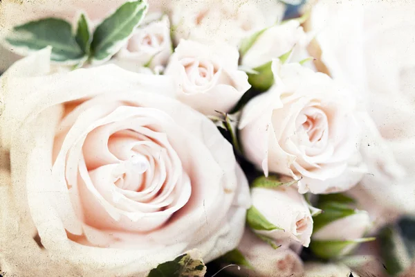 Foto vintage di bouquet da sposa bianco — Foto Stock