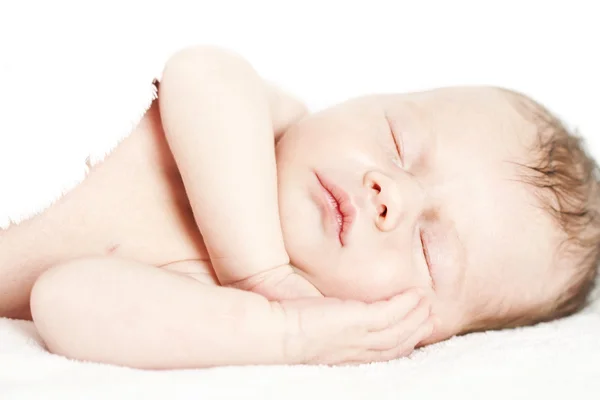 Newborn baby peacefully sleeping Royalty Free Stock Images