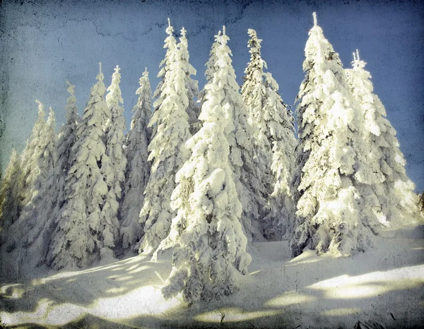 Foto vintage del paisaje de invierno —  Fotos de Stock