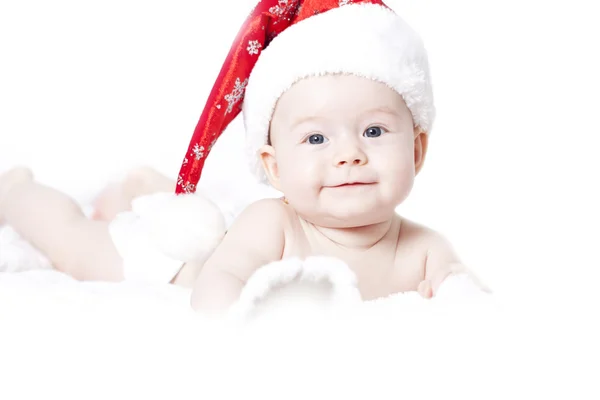 Baby with Santa hat — Stock Photo, Image