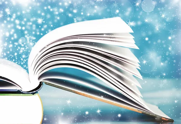 eski sihirli ışık ve sabit yıldızlar kitabı açın