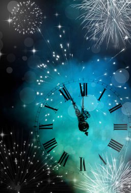 New Year background clipart