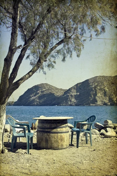 Vintage foto de mesa de comedor y sillas conjunto — Foto de Stock