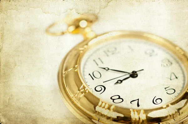 Vintage golden clock — Stock Photo, Image