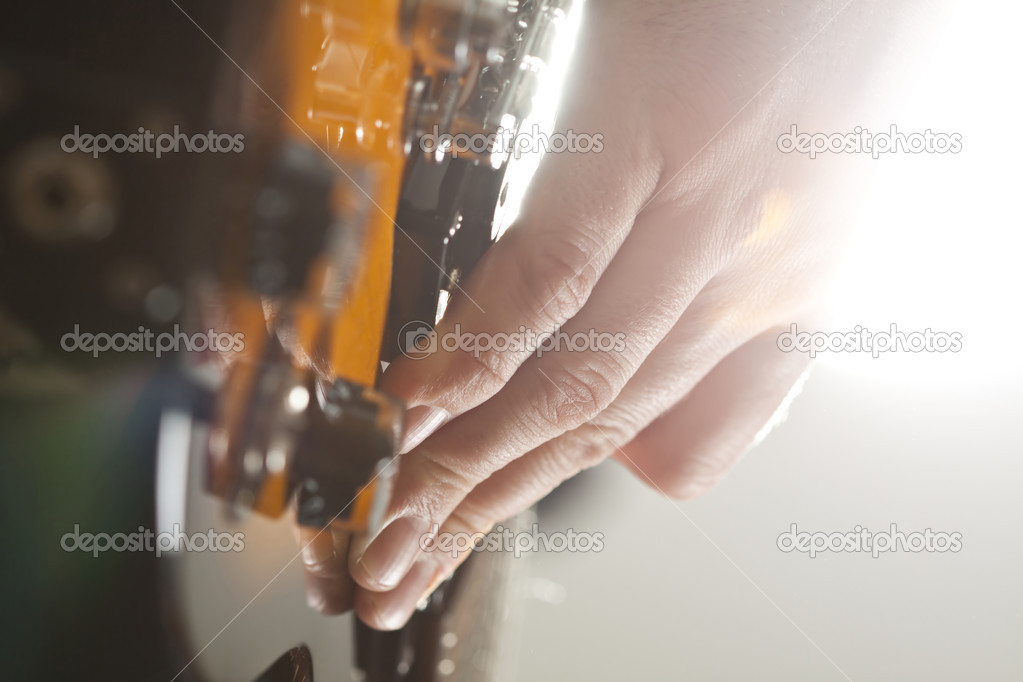 Hands on guitar