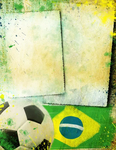 Balón de fútbol de Brasil 2014 — Foto de Stock