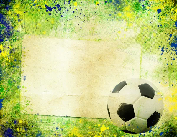 Brezilya 2014 futbol topu — Stok fotoğraf