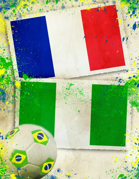 Francia vs Nigeria concetto di calcio — Foto Stock