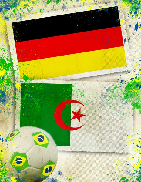 Germany vs Algeria soccer concept — Stock Photo, Image