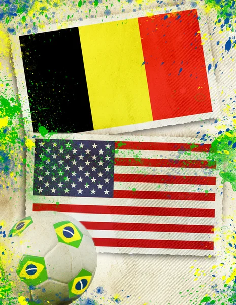 Belgium vs USA soccer concept — Stock Photo, Image