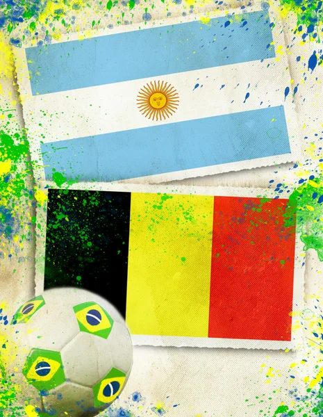 Argentina vs Belgium — Stock Photo, Image