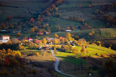 Transilvanya sonbahar kırsal arazisi