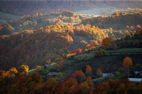 Paysage Rural Automne Transylvanie — Photo