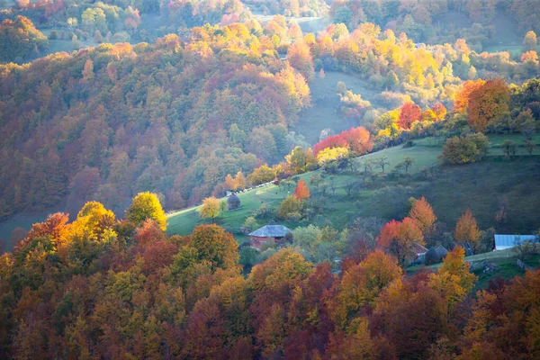 Transylvanska Höst Landsbygd Landskap — Stockfoto