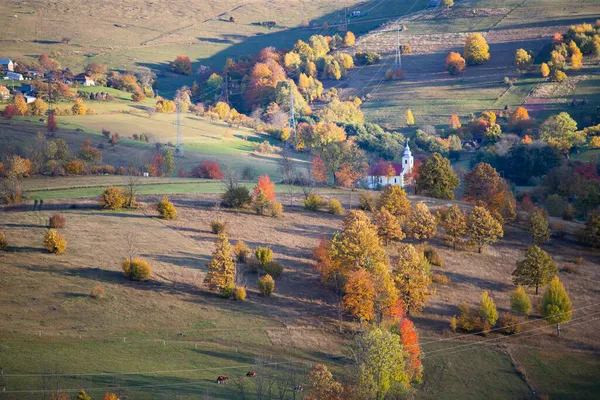 Трансильванський Осінній Краєвид — стокове фото