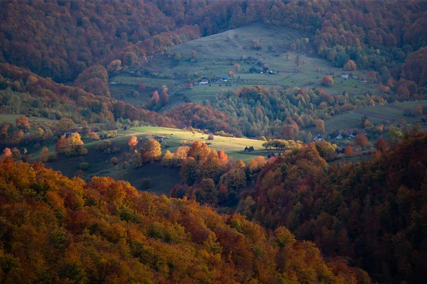 Transylwański Jesienny Krajobraz Wiejski — Zdjęcie stockowe