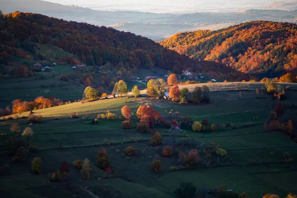 Transylvanska Höst Landsbygd Landskap — Stockfoto