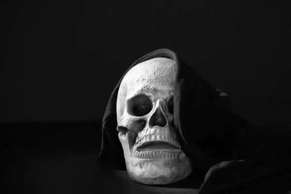 Assustador Grunge Papel Parede Crânio Abstrato Fundo Halloween — Fotografia de Stock
