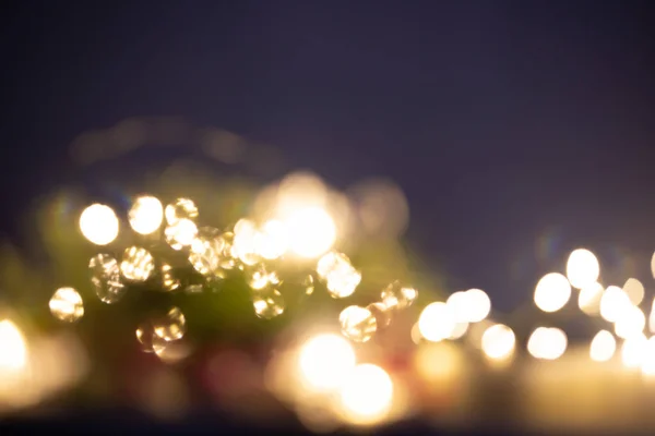 Férias Mágicas Espumante Fundo Com Decorações Natal Luzes — Fotografia de Stock